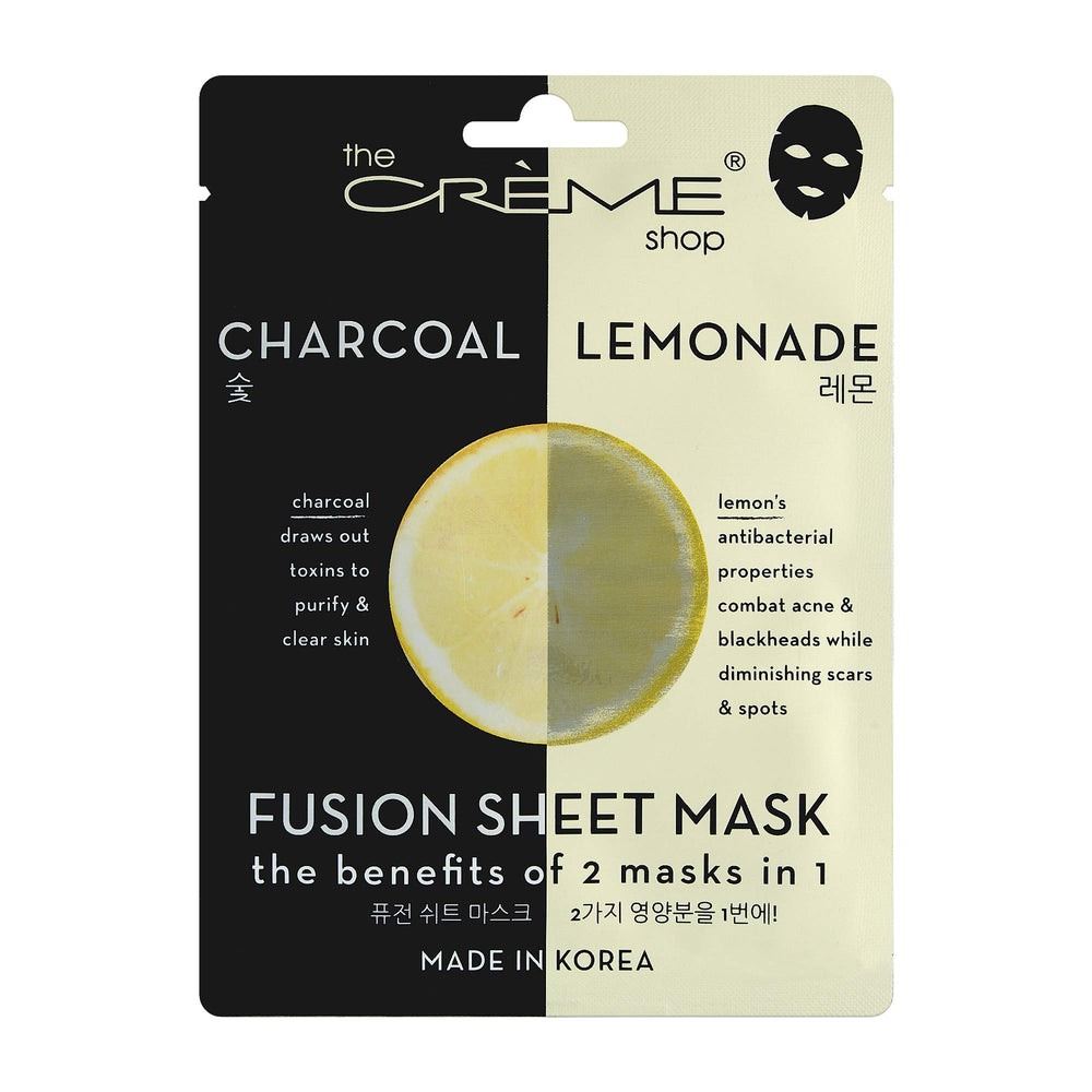 The Crème Shop masque Fusion Citron pour brillance légère et purification des pores.