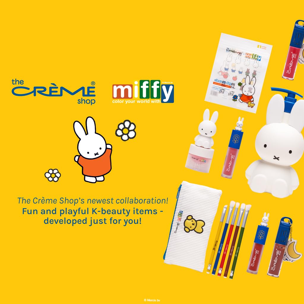 The Crème Shop Miffy mask leaves a dewy glow on skin
