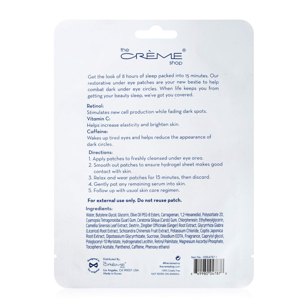 The Crème Shop patches hydrogel yeux – usage quotidien simple pour un regard éclairci