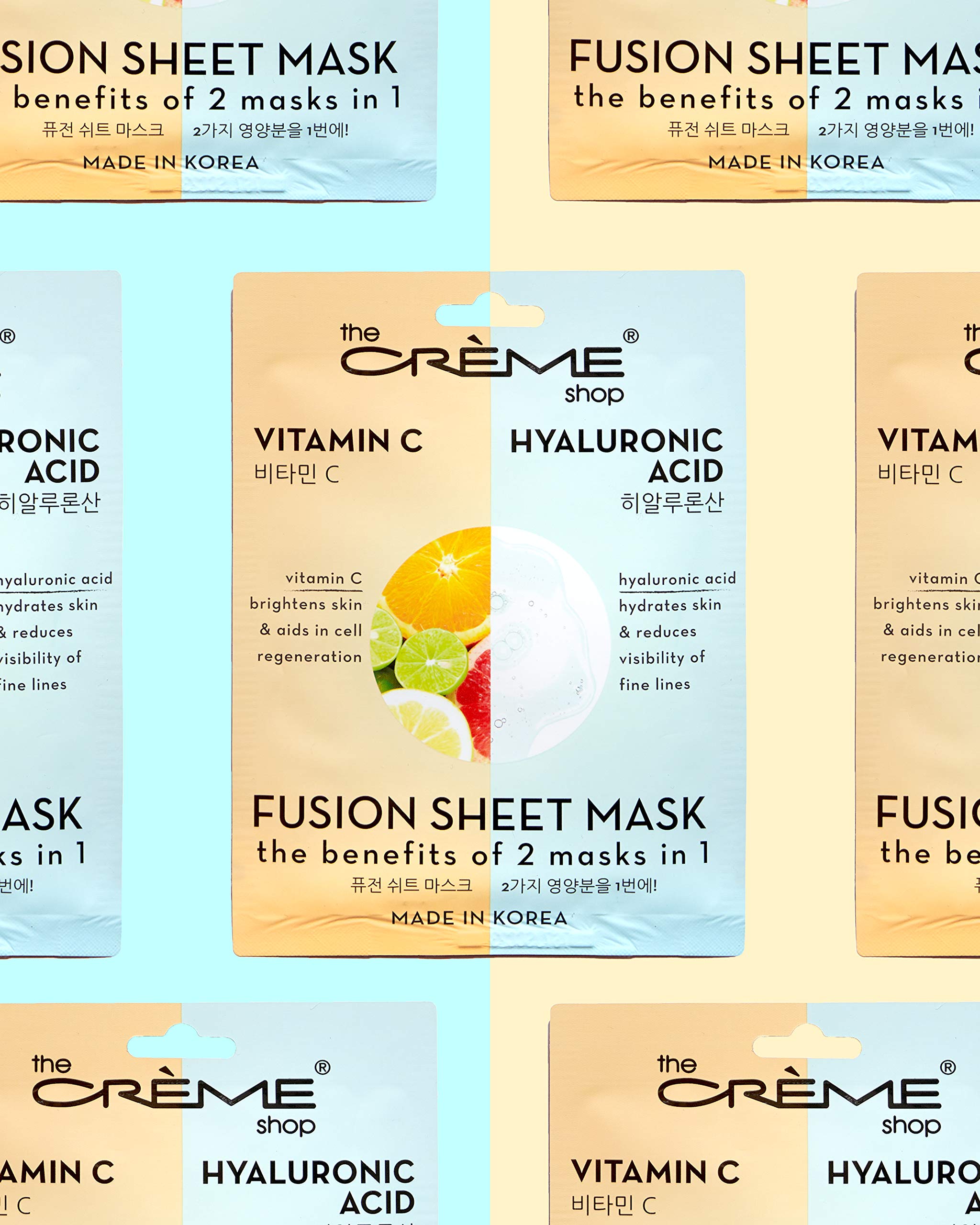 The Crème Shop masque fusion offre hydratation et éclat après utilisation.