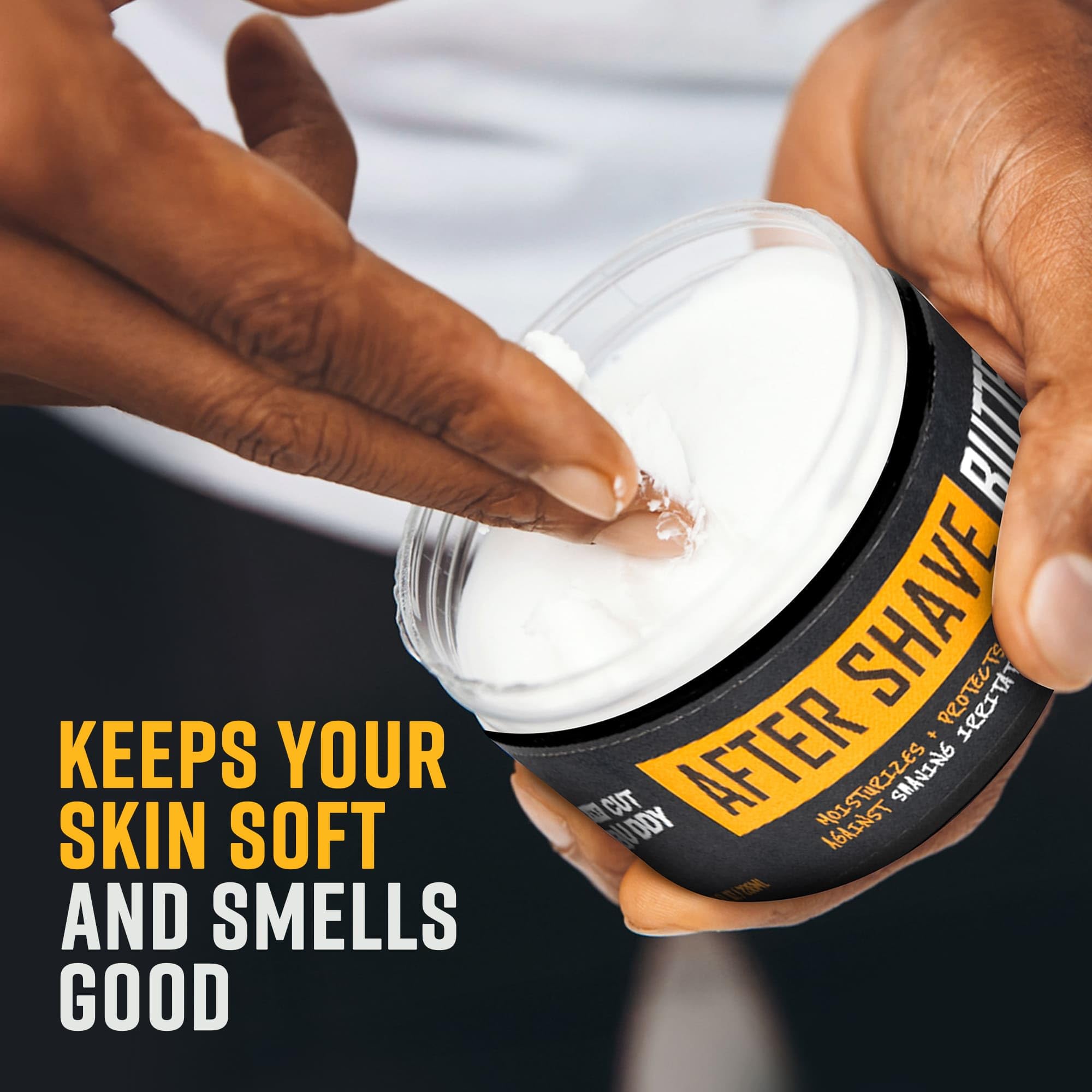 The Cut Buddy protection peau multiculturelle convient à toutes les peaux et textures.