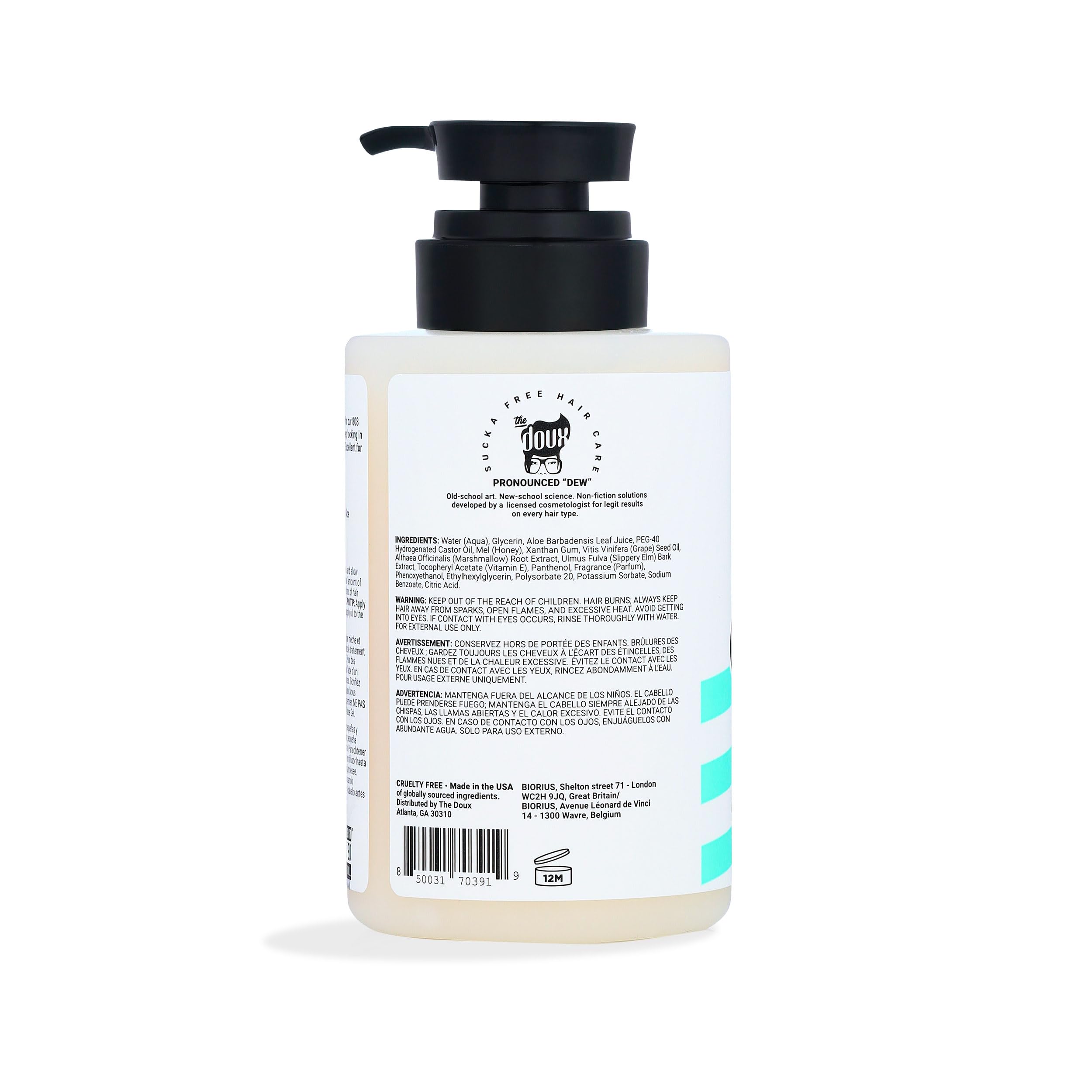 The Doux 808 Base : formule botanique hydratante pour nourrir et briller sans alourdir.