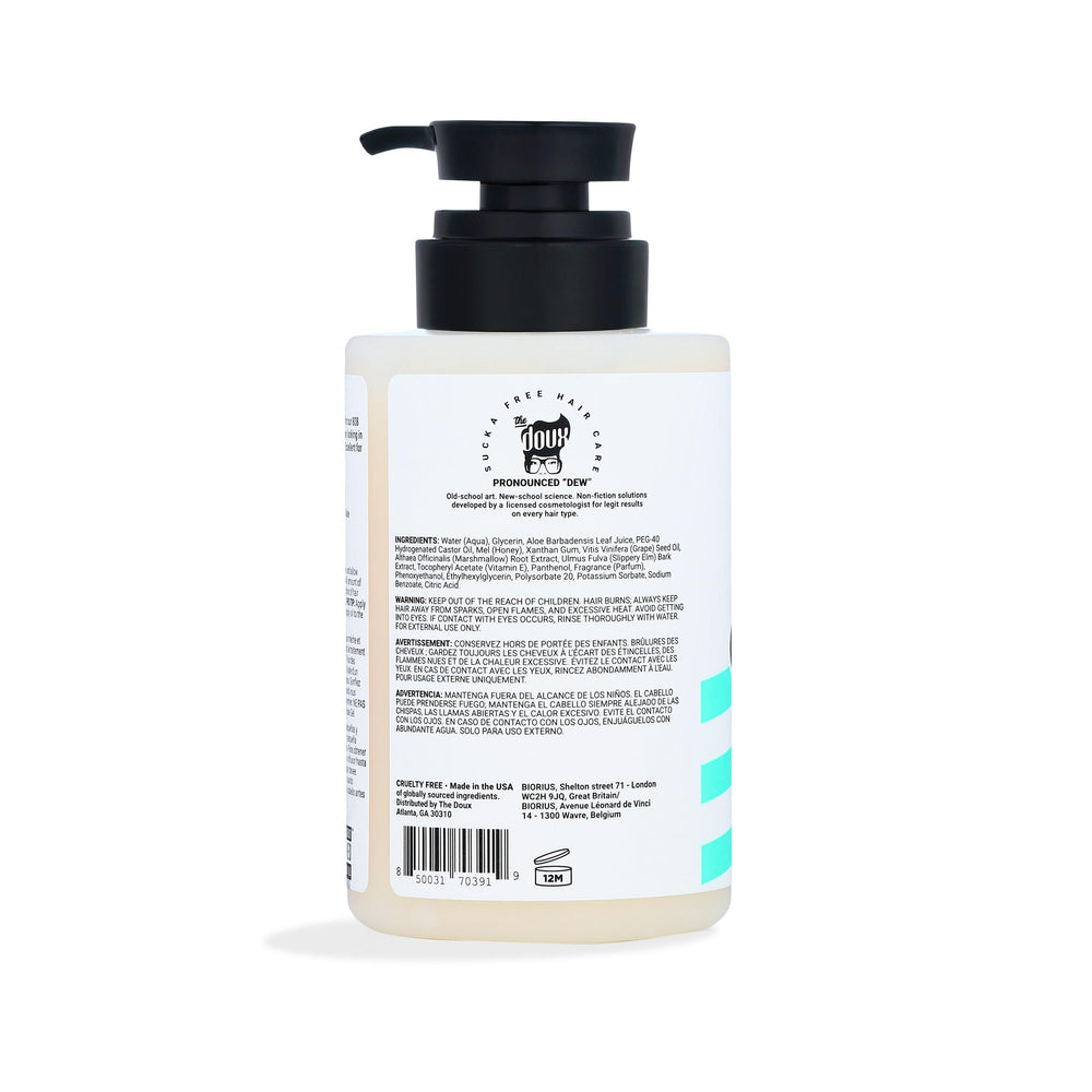The Doux 808 Base : formule botanique hydratante pour nourrir et briller sans alourdir.