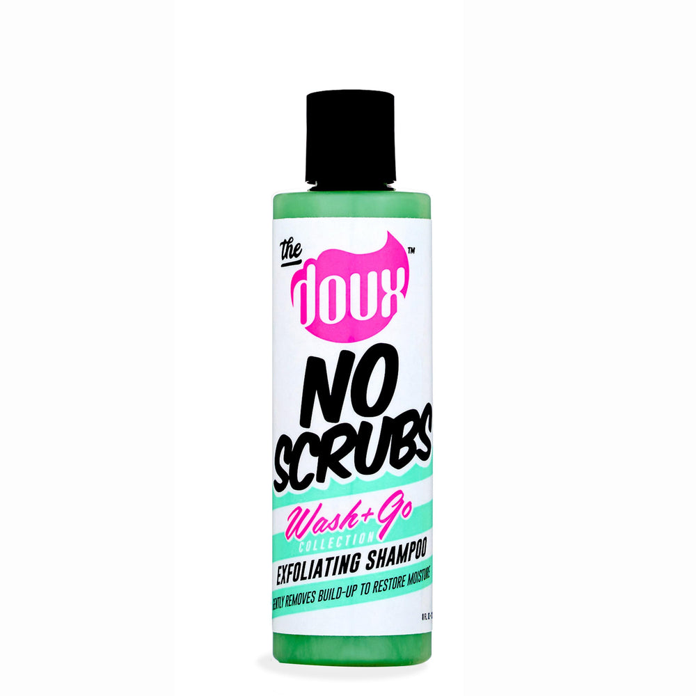 The Doux – Bouteille de shampoing exfoliant, pour un nettoyage en douceur et renouvellement du cuir chevelu.