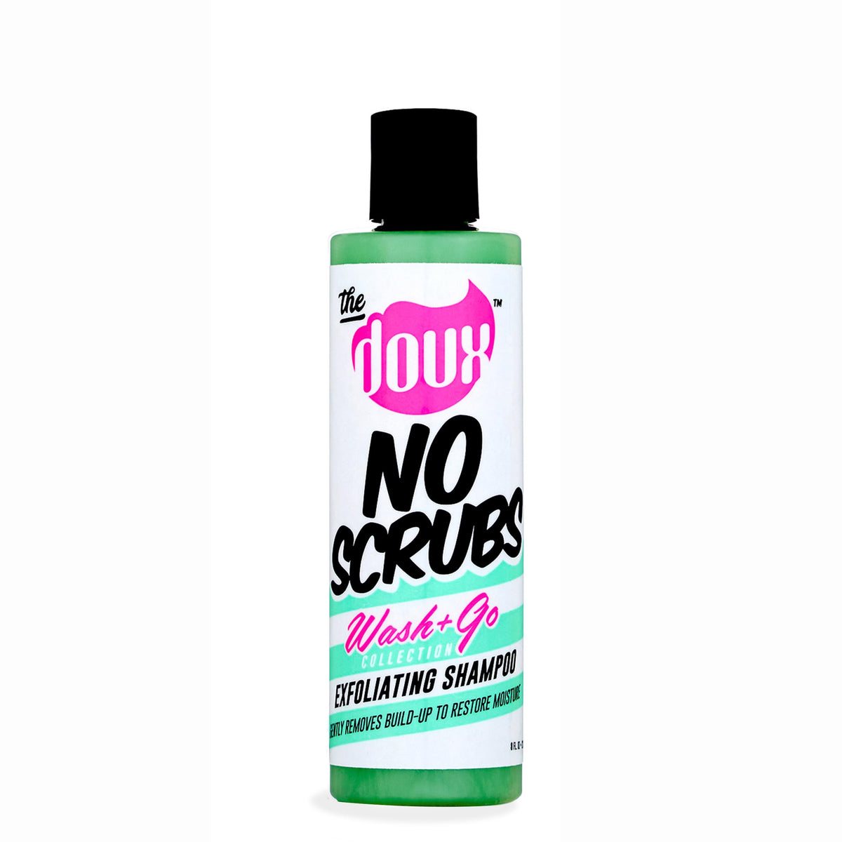 The Doux – Bouteille de shampoing exfoliant, pour un nettoyage en douceur et renouvellement du cuir chevelu.