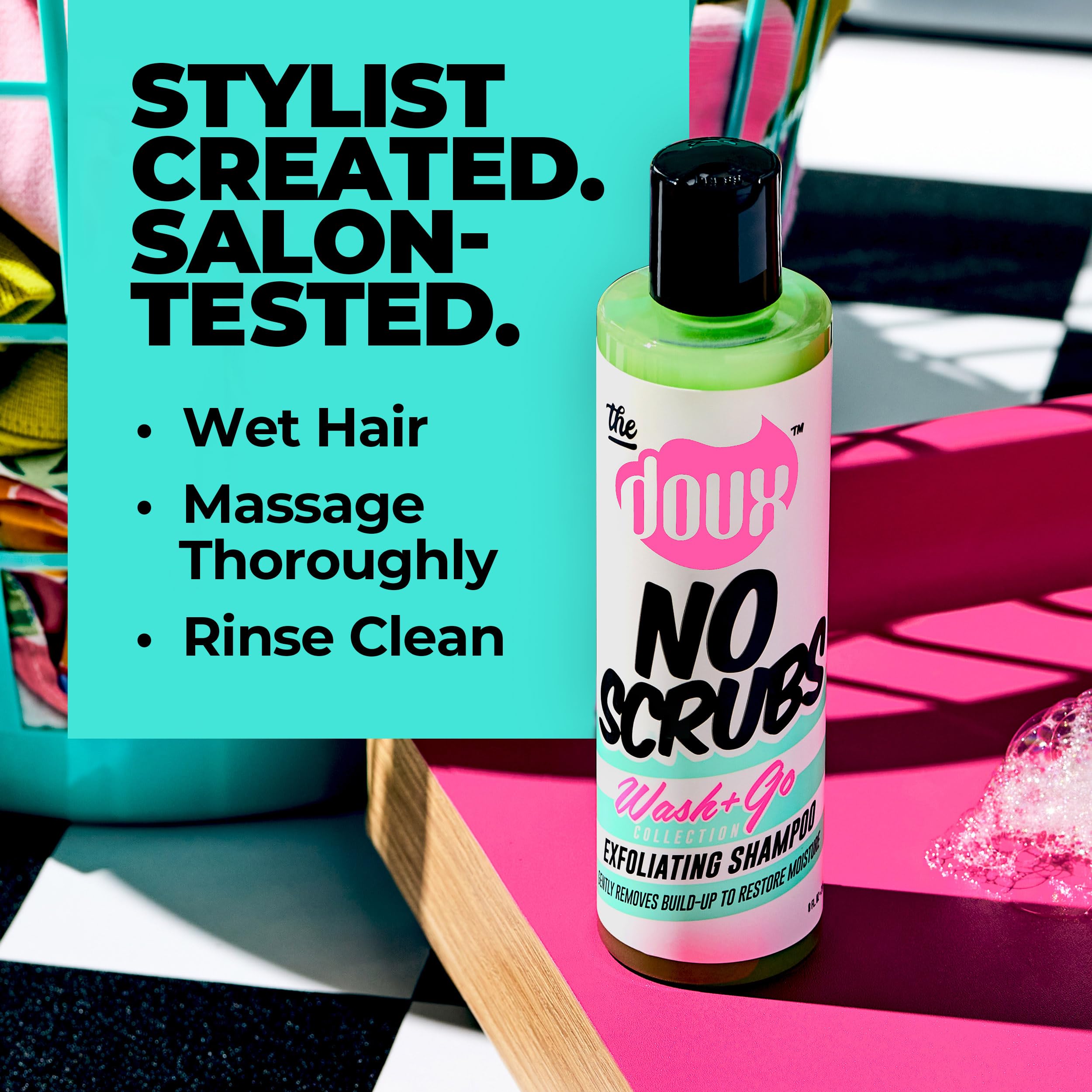 The Doux – Cheveux bouclés et textures révélant définition et douceur après lavage.