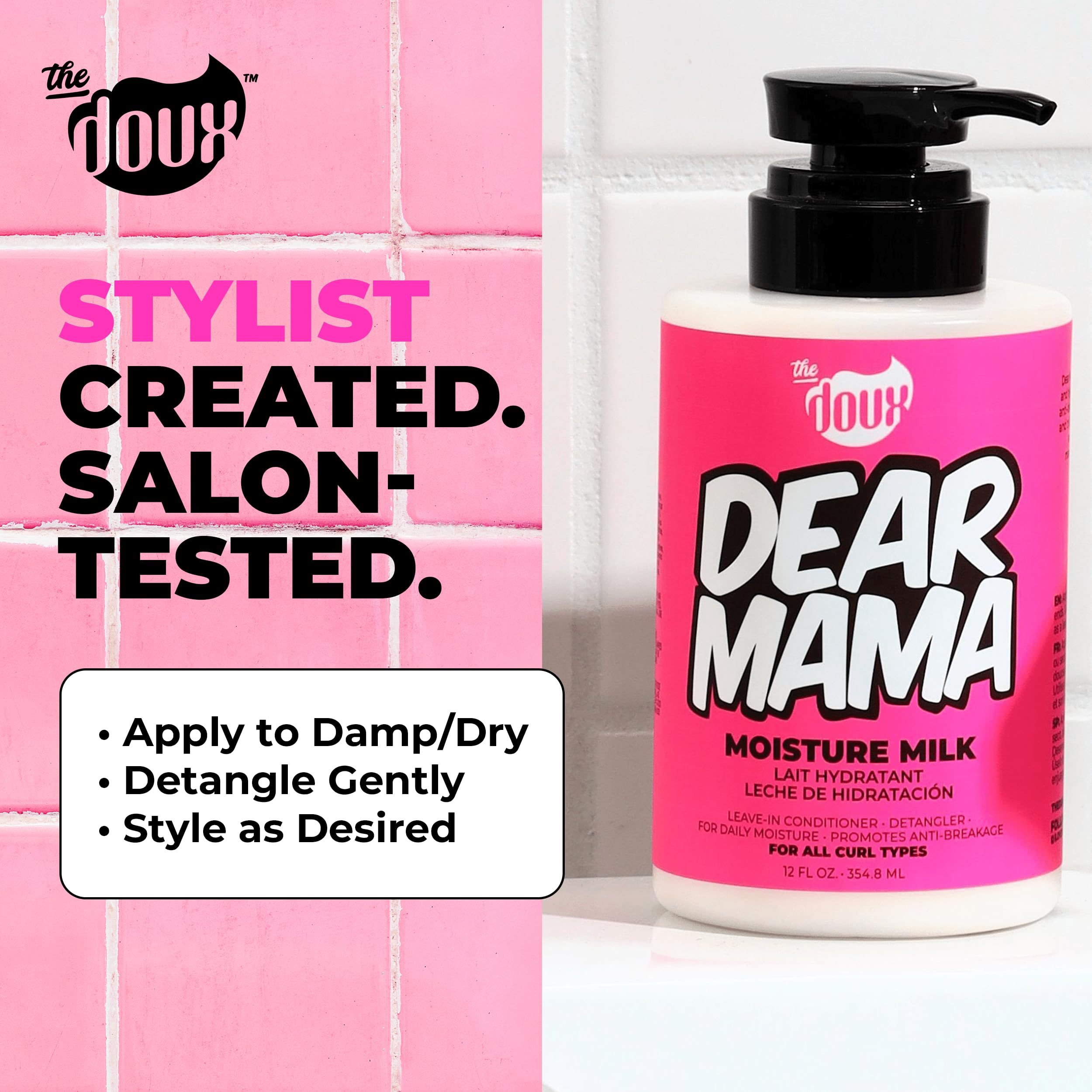 The Doux DEAR MAMA – soin-3-en-1, soin et définition pour les boucles.