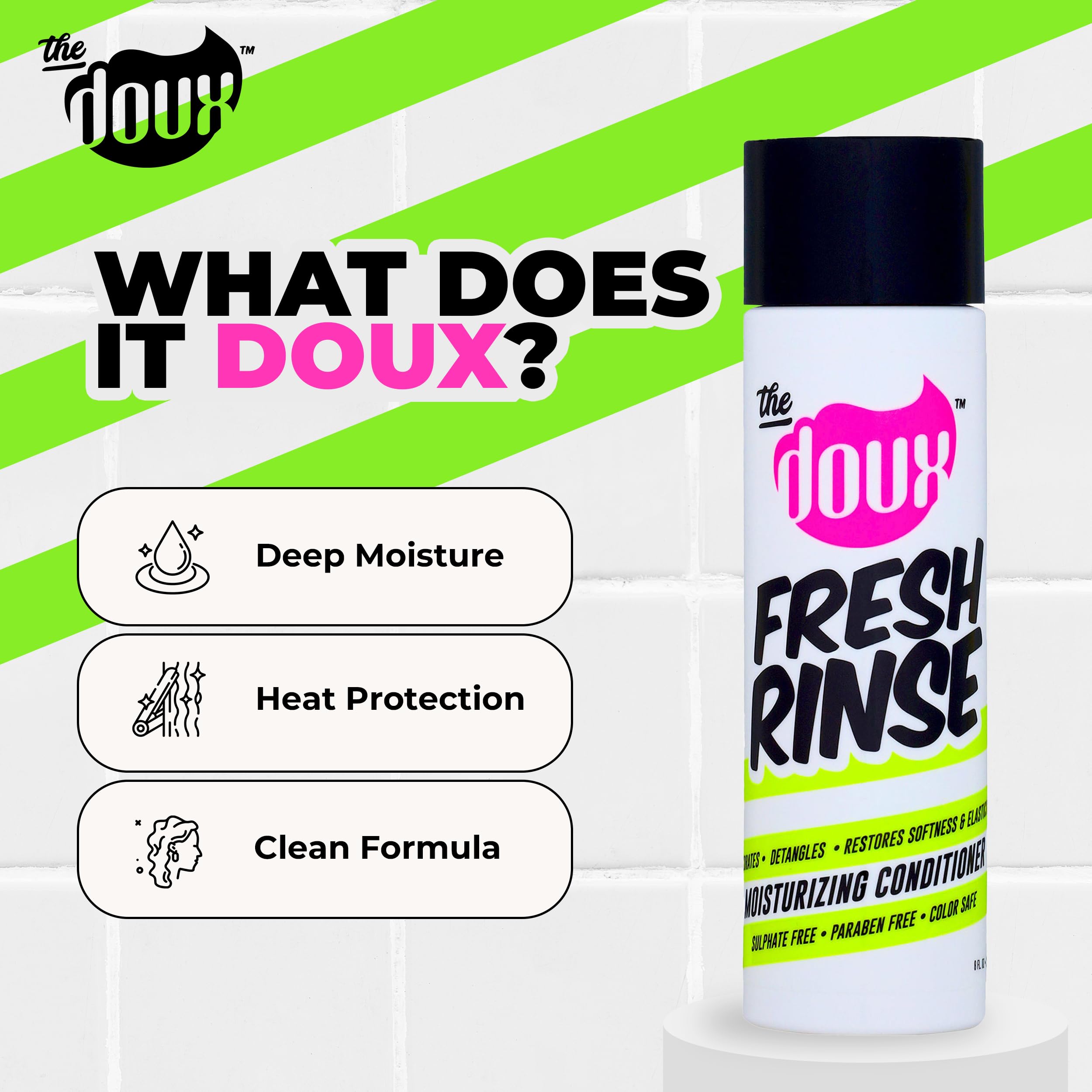 The Doux FRESH RINSE : soie marine pour élasticité et brillance
