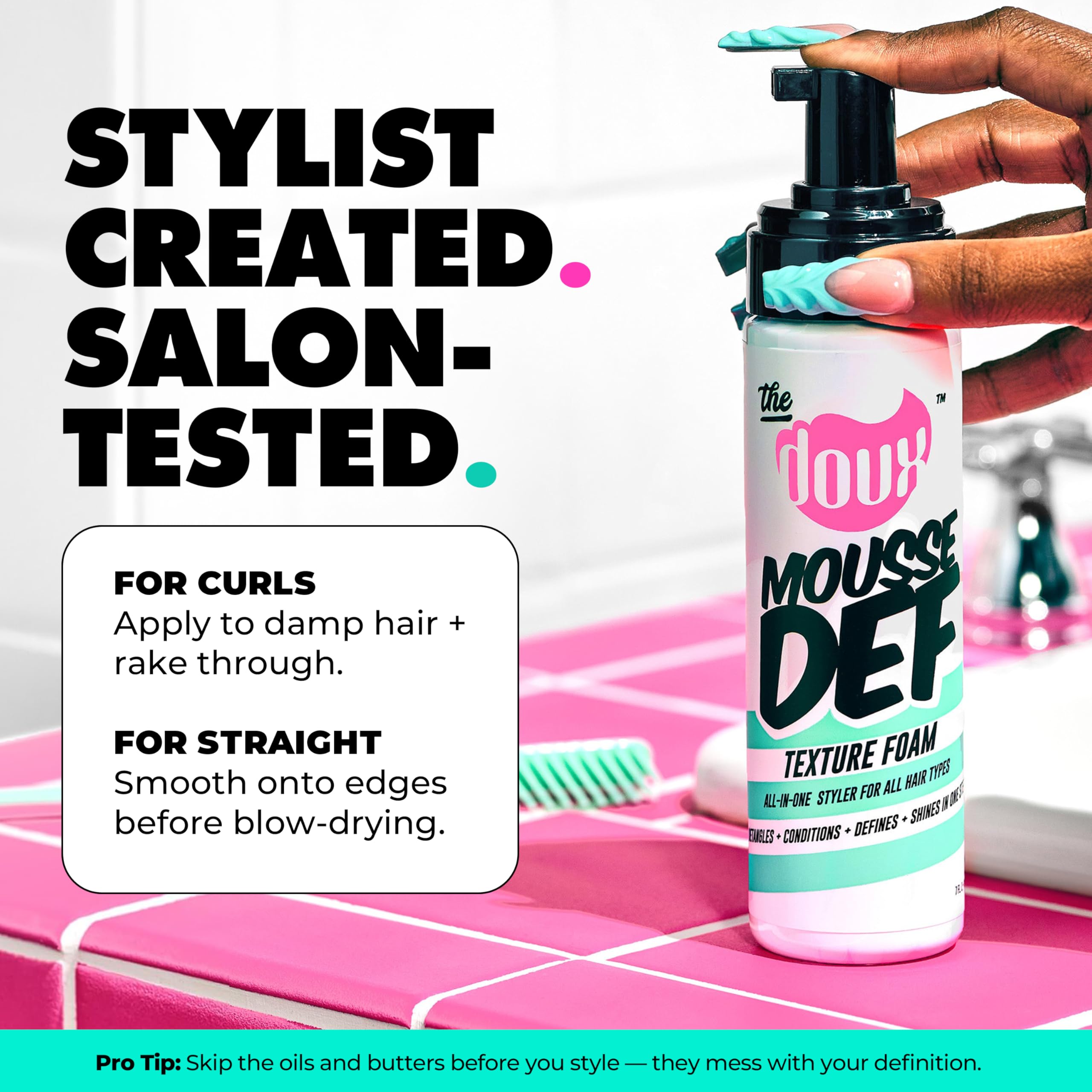 The Doux Mousse Humidite Controlee: lutte contre l’humidité et les frisottis.