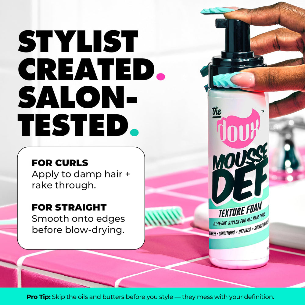 The Doux Mousse Humidite Controlee: lutte contre l’humidité et les frisottis.