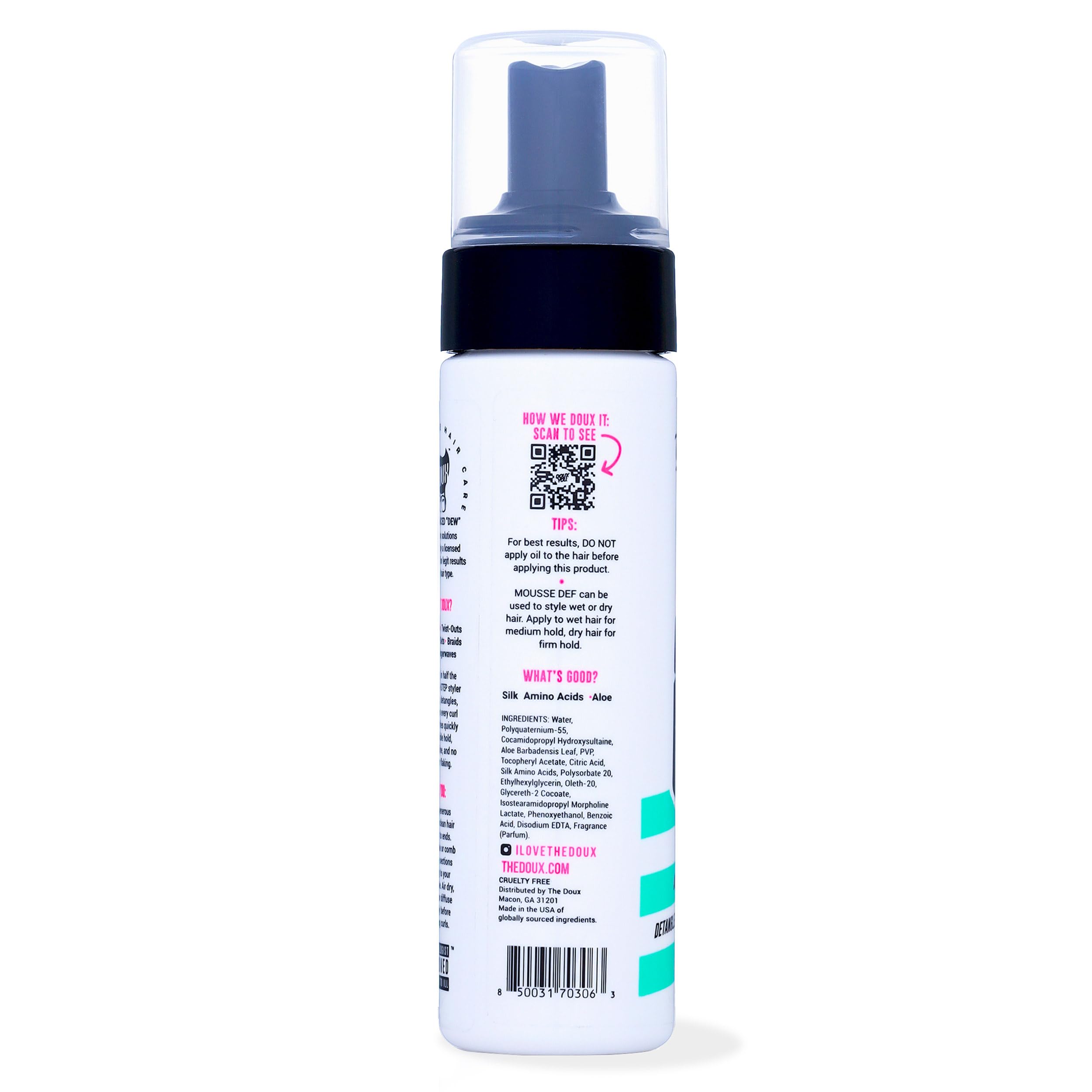 The Doux Mousse Multi-Usage, tenue souple pour des boucles naturelles sans frisottis.