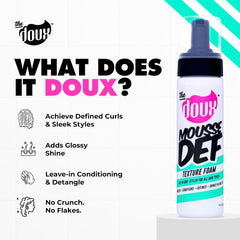 The Doux Mousse Volume Naturel: volume sans lourdeur pour cheveux texturés.