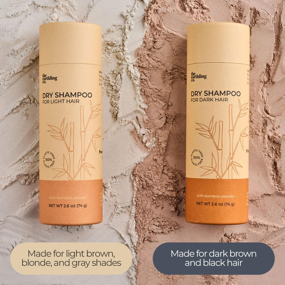 The Earthling Co. poudre sèche sans talc, idéale pour cheveux sensibles.