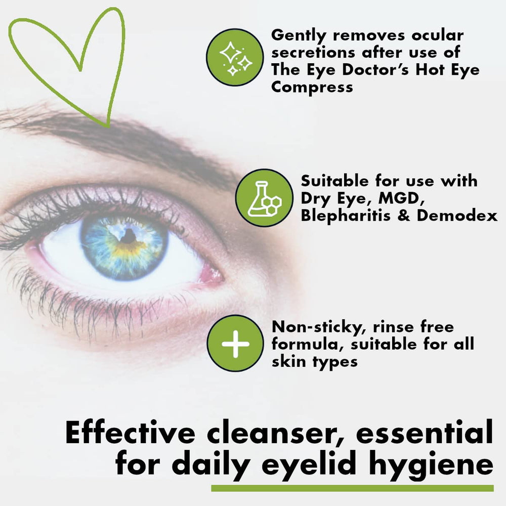 The Eye Doctor Tea Tree Lid Cleanser — eau micellaire nettoyante pour une sensation fraîche.