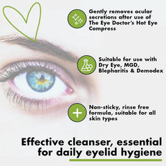 The Eye Doctor Tea Tree Lid Cleanser — eau micellaire nettoyante pour une sensation fraîche.