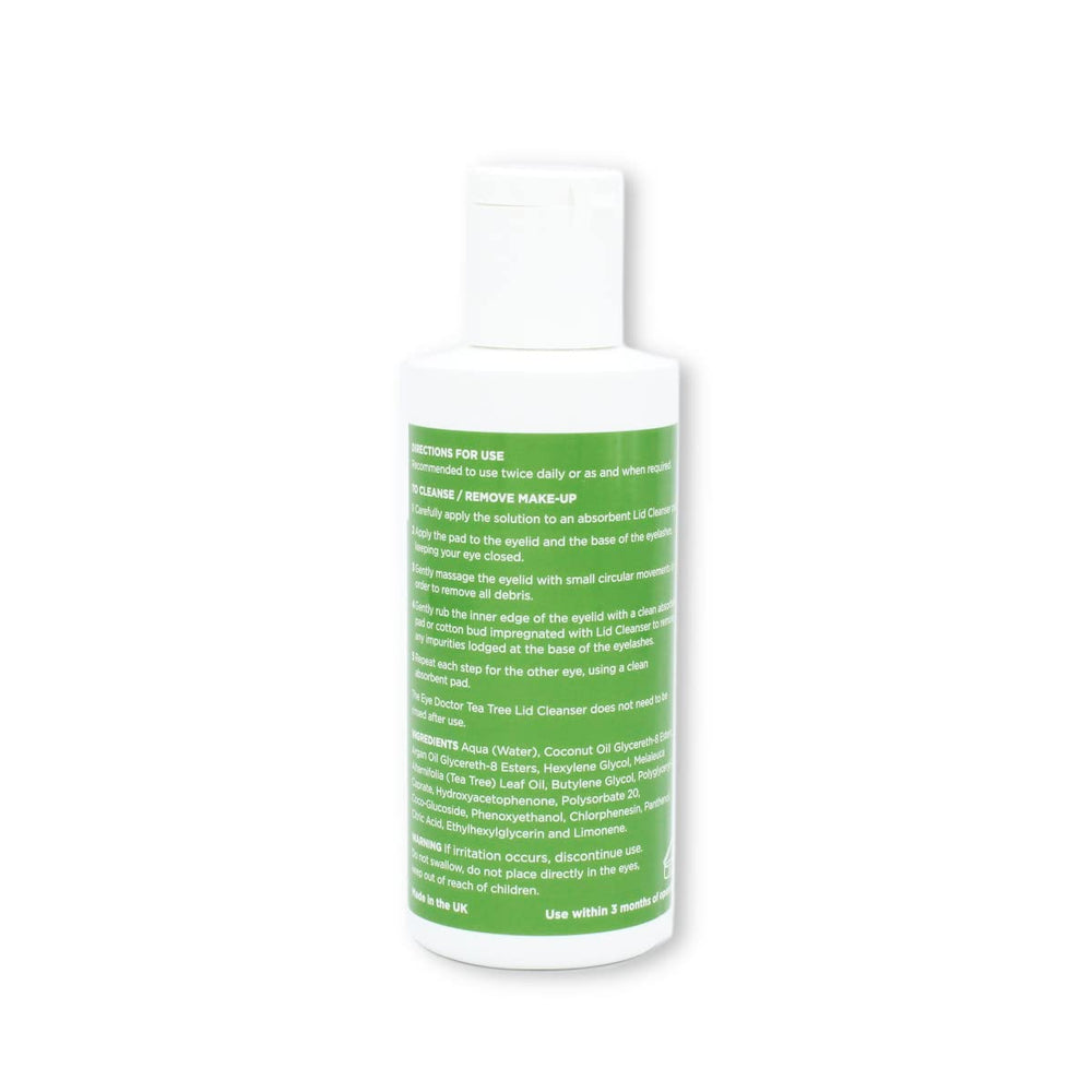 The Eye Doctor Tea Tree Lid Cleanser — routine quotidienne d’hygiène des paupières.