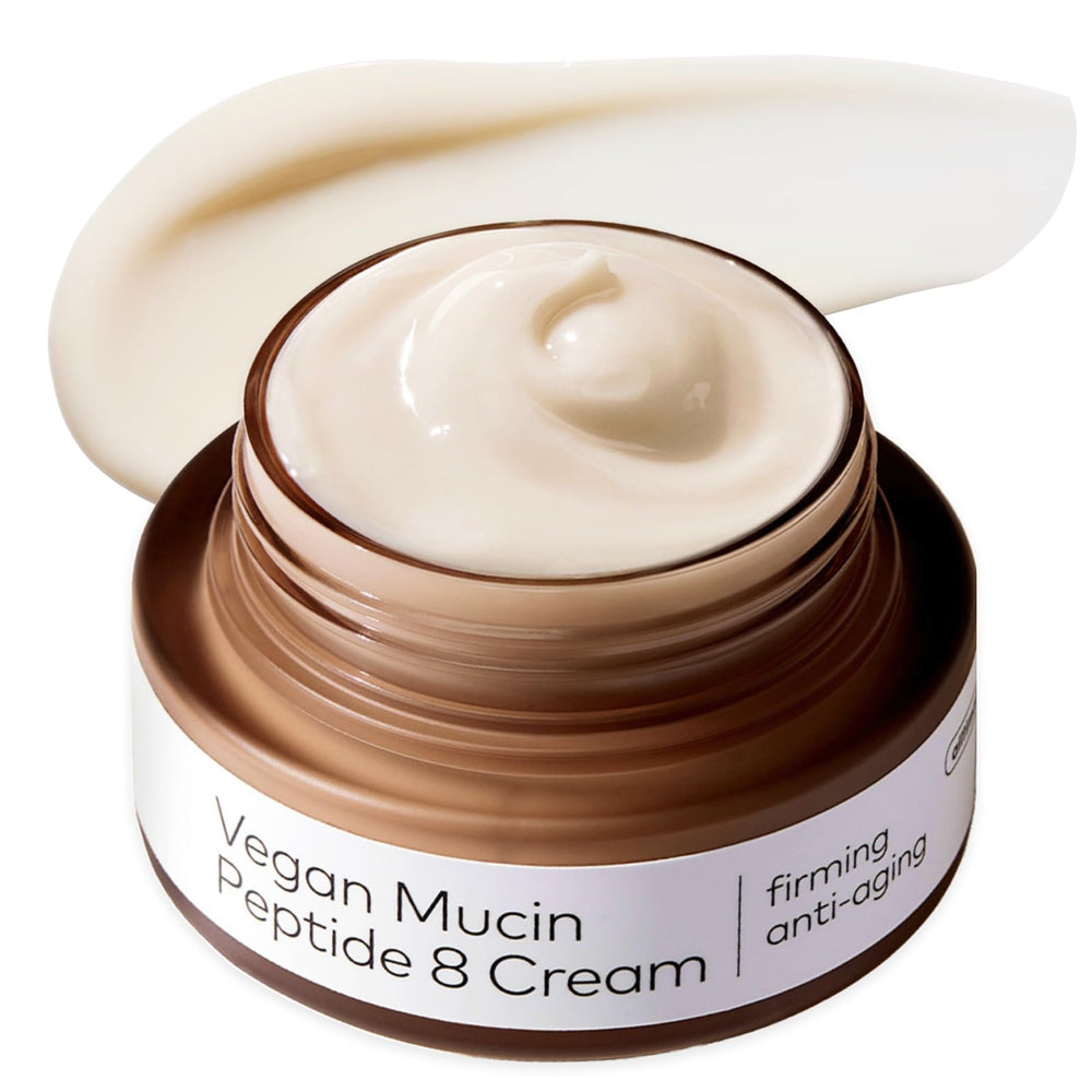 The Face Shop 8 Peptide Moisturizer bottle pump for vegan mucin hydration