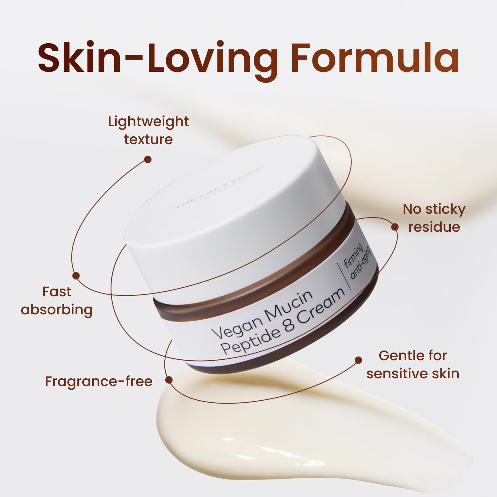 The Face Shop 8 Peptide Moisturizer daily-use scene promotes routine comfort