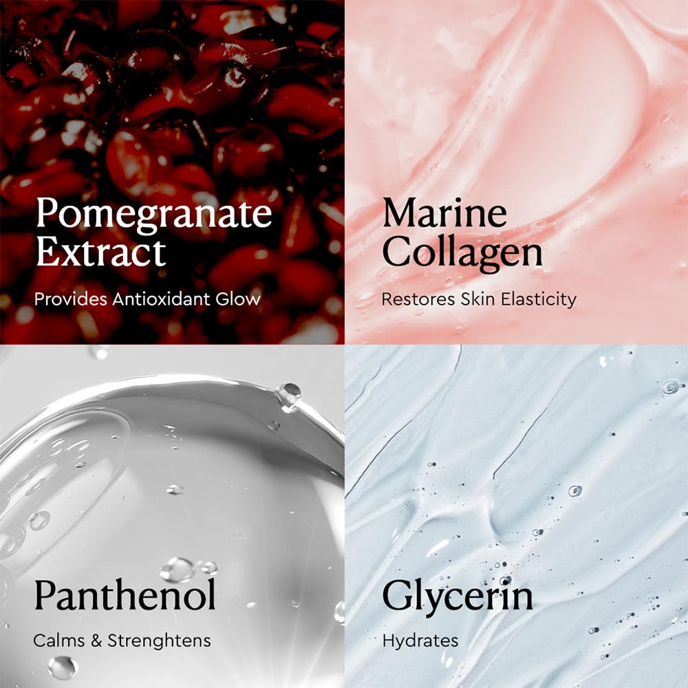The Face Shop Grenade-Collagène Emulsion Volume Lift, application masse visage: facilite absorbtion et confort.