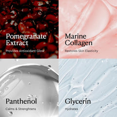 The Face Shop Grenade-Collagène Emulsion Volume Lift, application masse visage: facilite absorbtion et confort.
