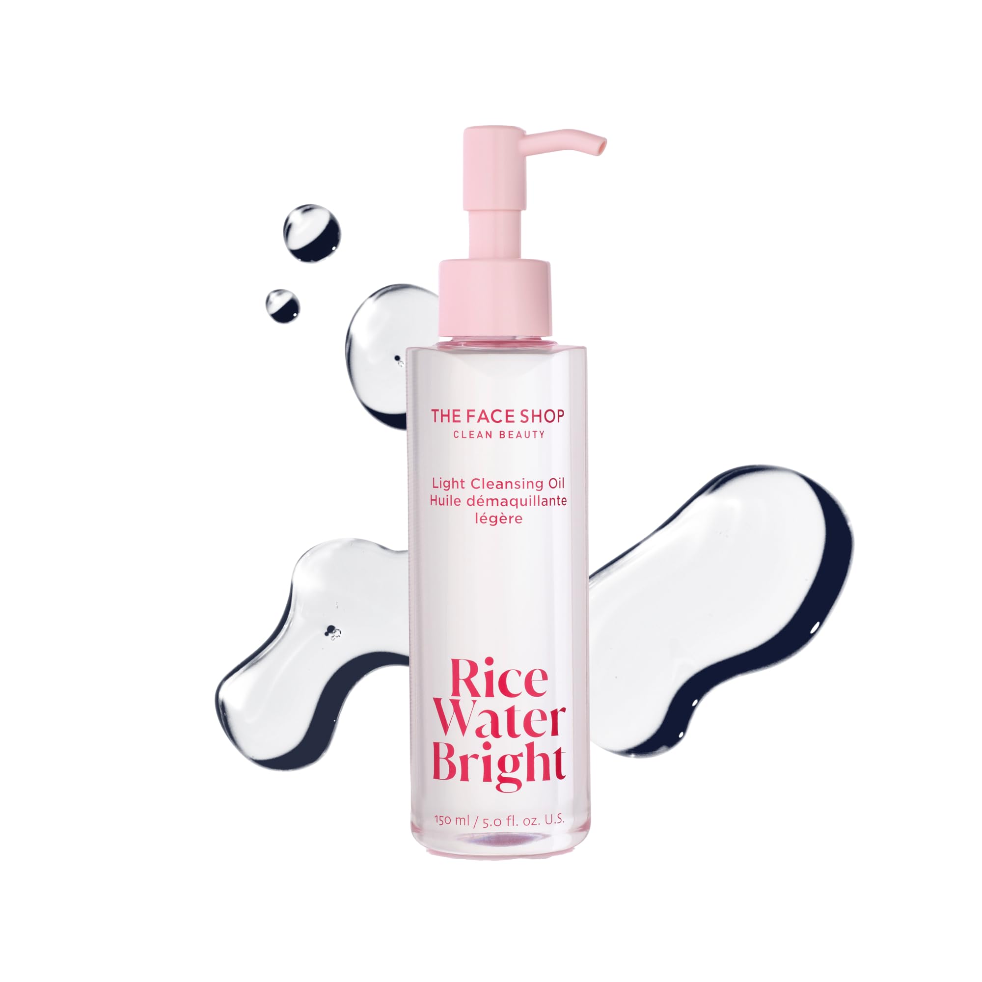 The Face Shop Rice Water Bright Light Cleansing Oil bottle for daily makeup removal.