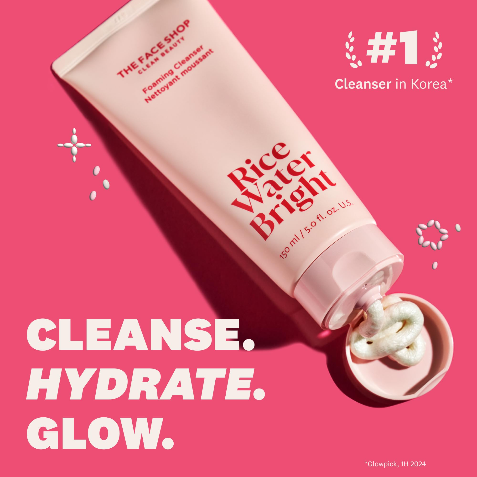 The Face Shop Rice Water Bright mousse nettoyante, nettoyage en profondeur sans dessèchement.