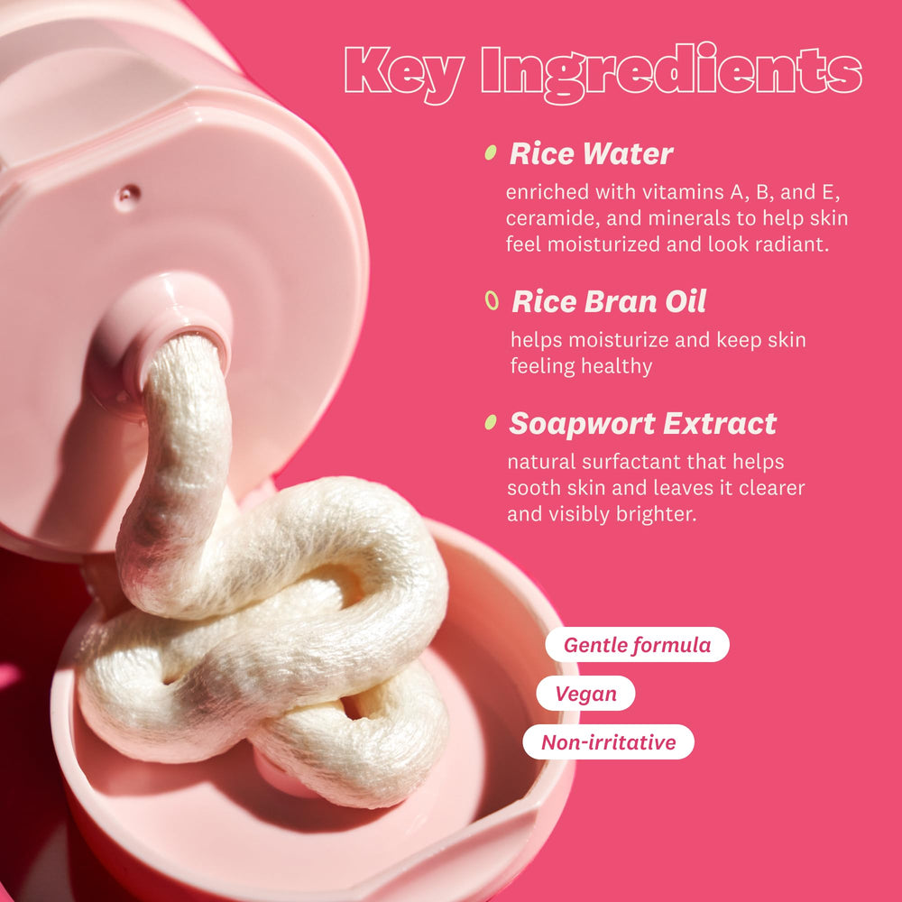Utilisation quotidienne sur visage humide avec The Face Shop Rice Water Bright.