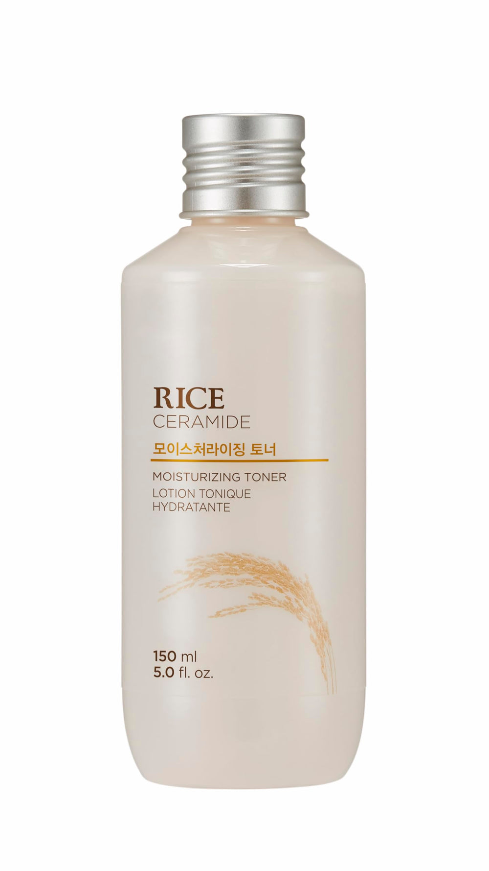 The Face Shop Rice Ceramide Toner, flacon, offre hydratation légère et soin durable.