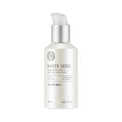 Whiteseed The Face Shop, bouteille avec pompe, éclat et hydratation améliorés.