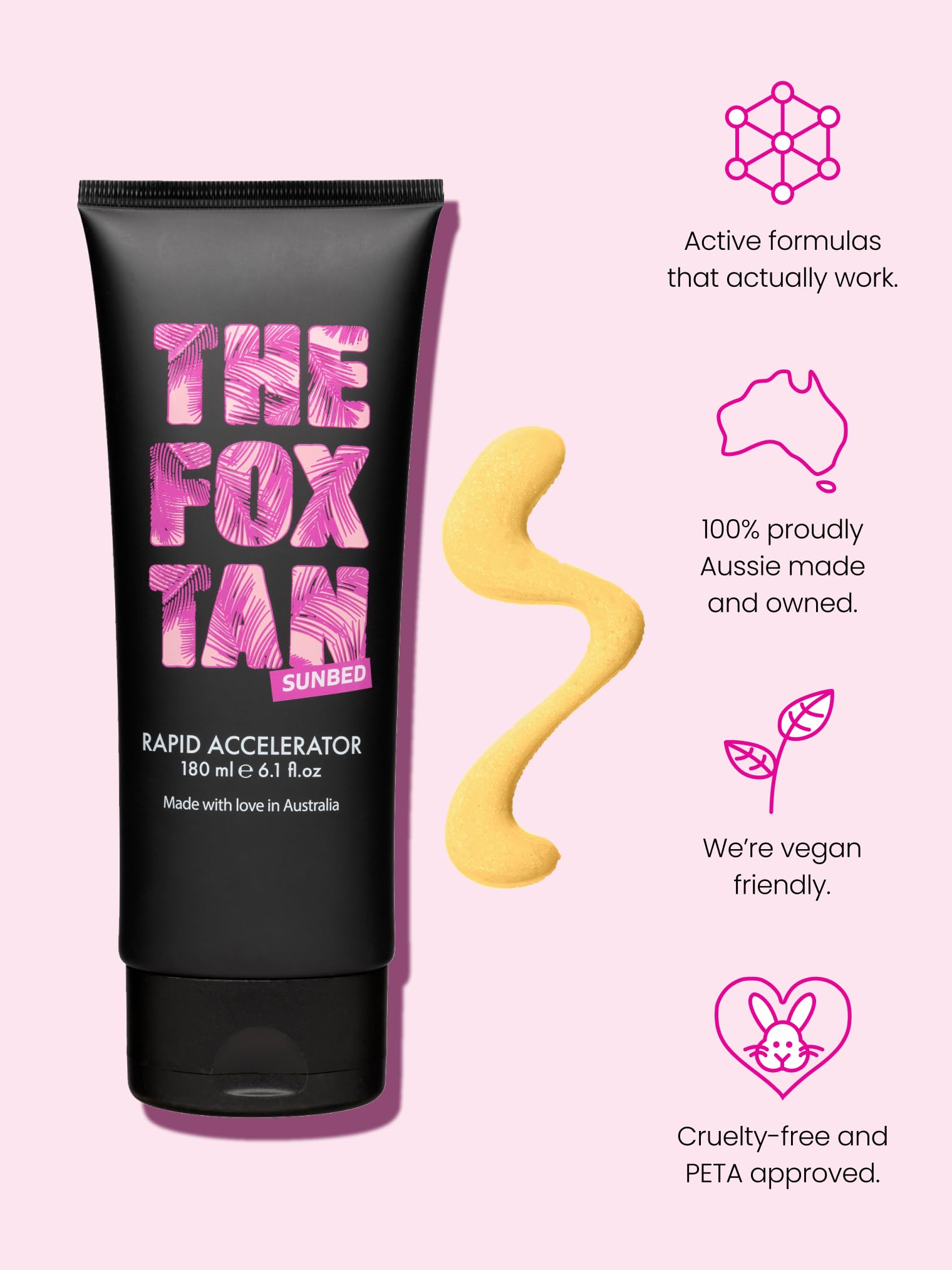THE FOX TAN accélérateur rapide – FoxComplex booste la mélanine pour un bronzage profond.