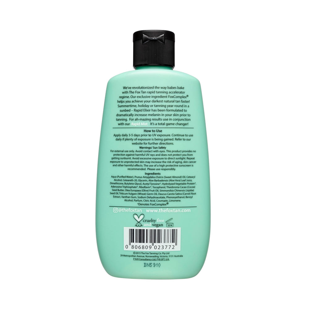 Rituel quotidien The Fox Tan Elixir pour bronzage uniforme.