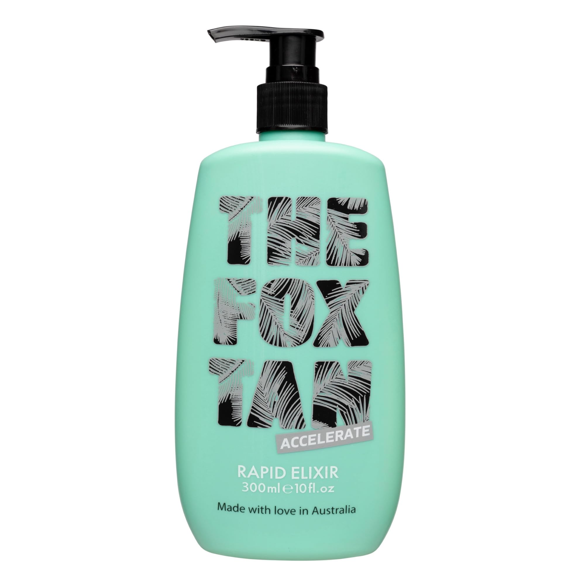 The Fox Tan Rapid Elixir – bouteille montrant le produit pour bronzer rapide et naturel.