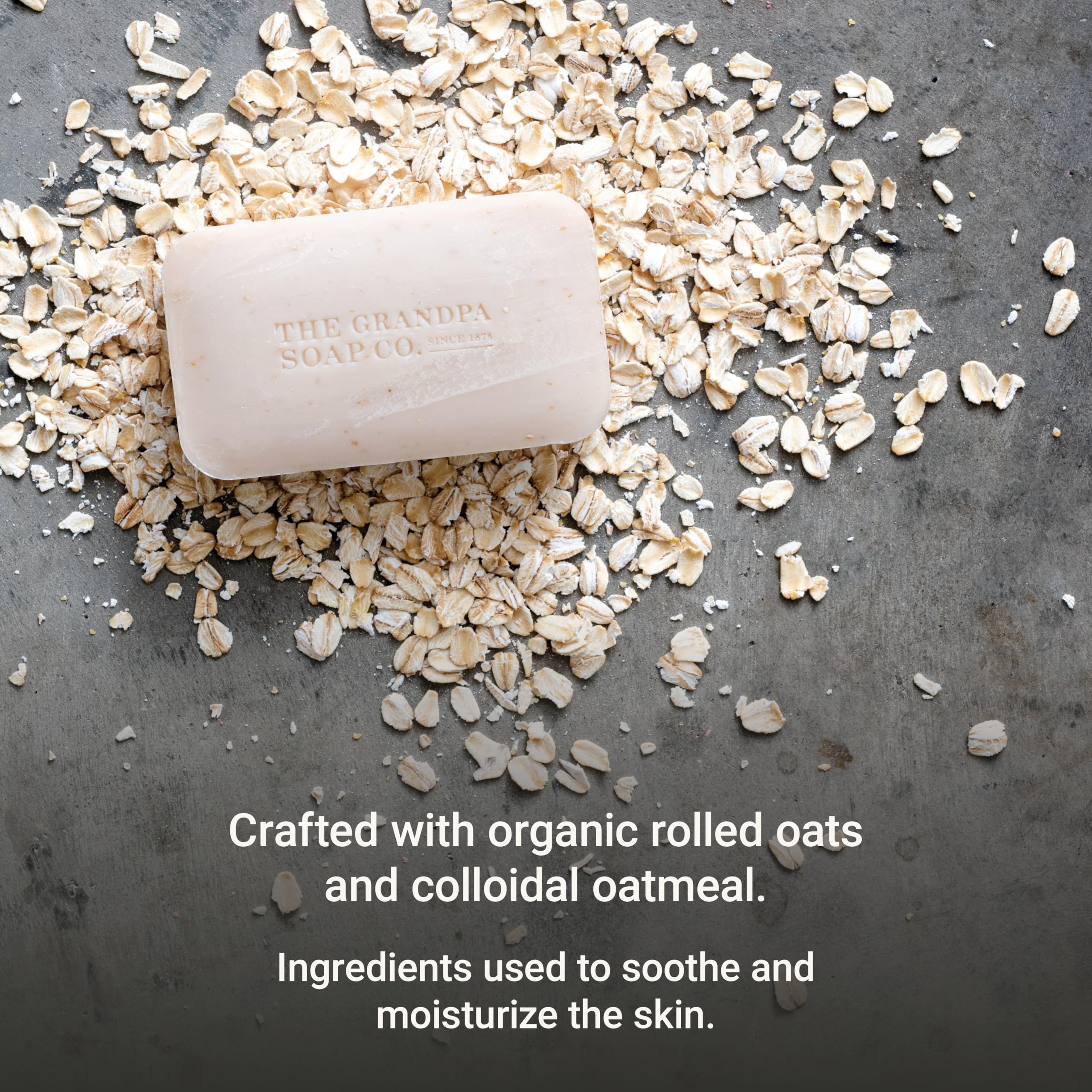 Savon en barre The Grandpa Soap Company pour le nettoyage quotidien de la peau.