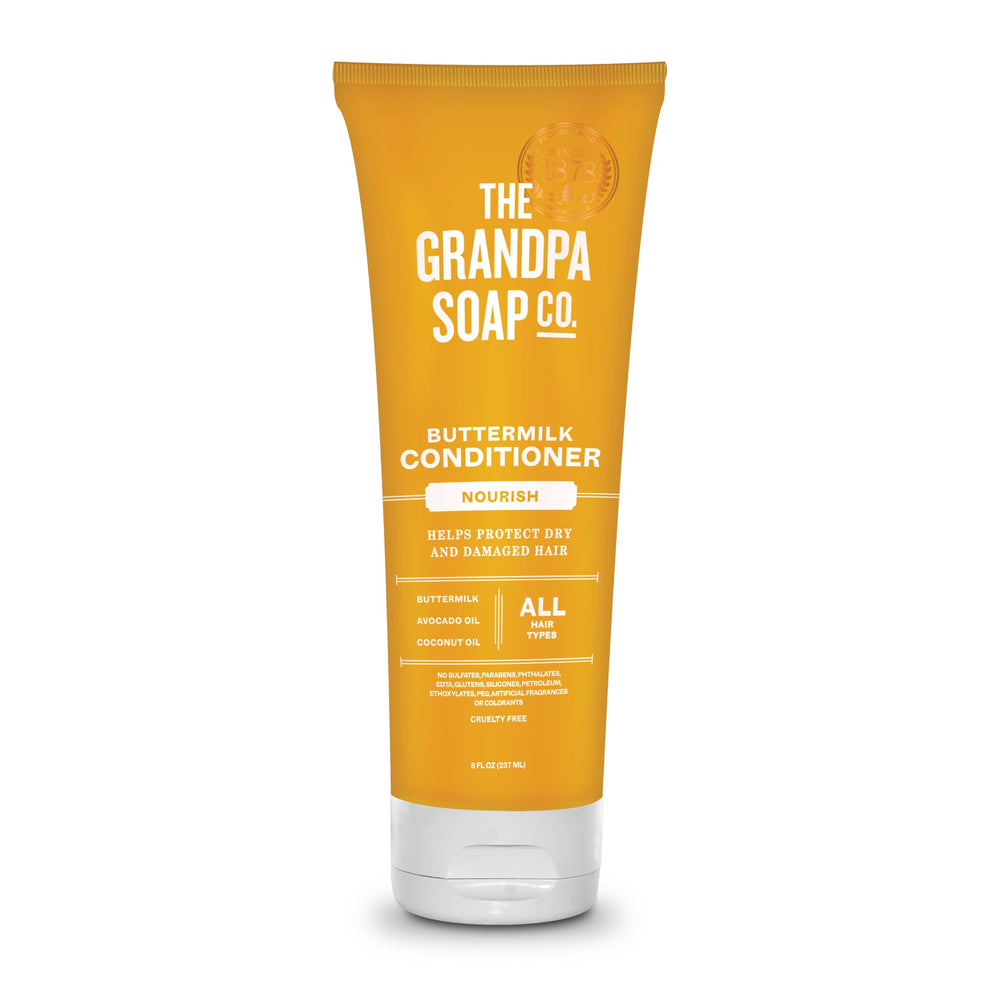 Conditionneur lait-beurre The Grandpa Soap Company en bouteille, hydratation nourrissante