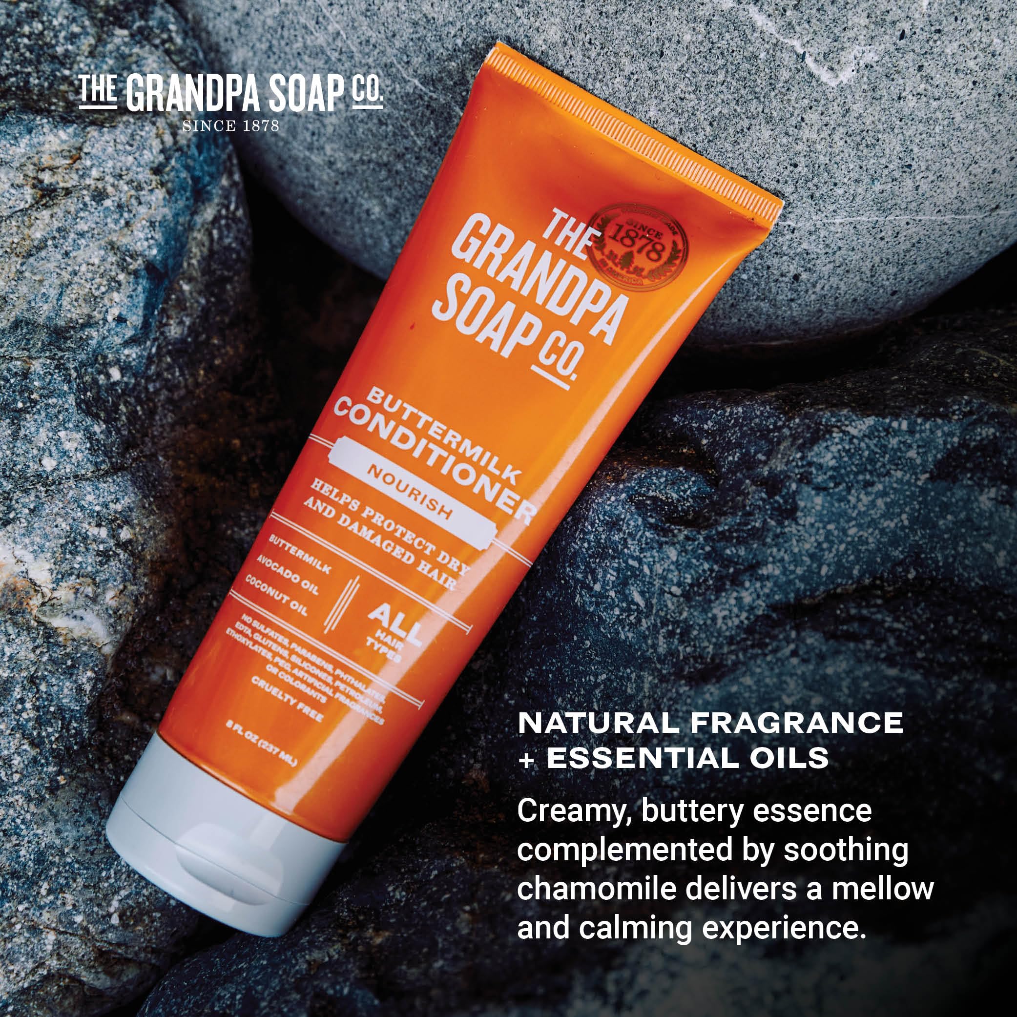 Ingrédients sans cruauté et emballage recyclable The Grandpa Soap Company