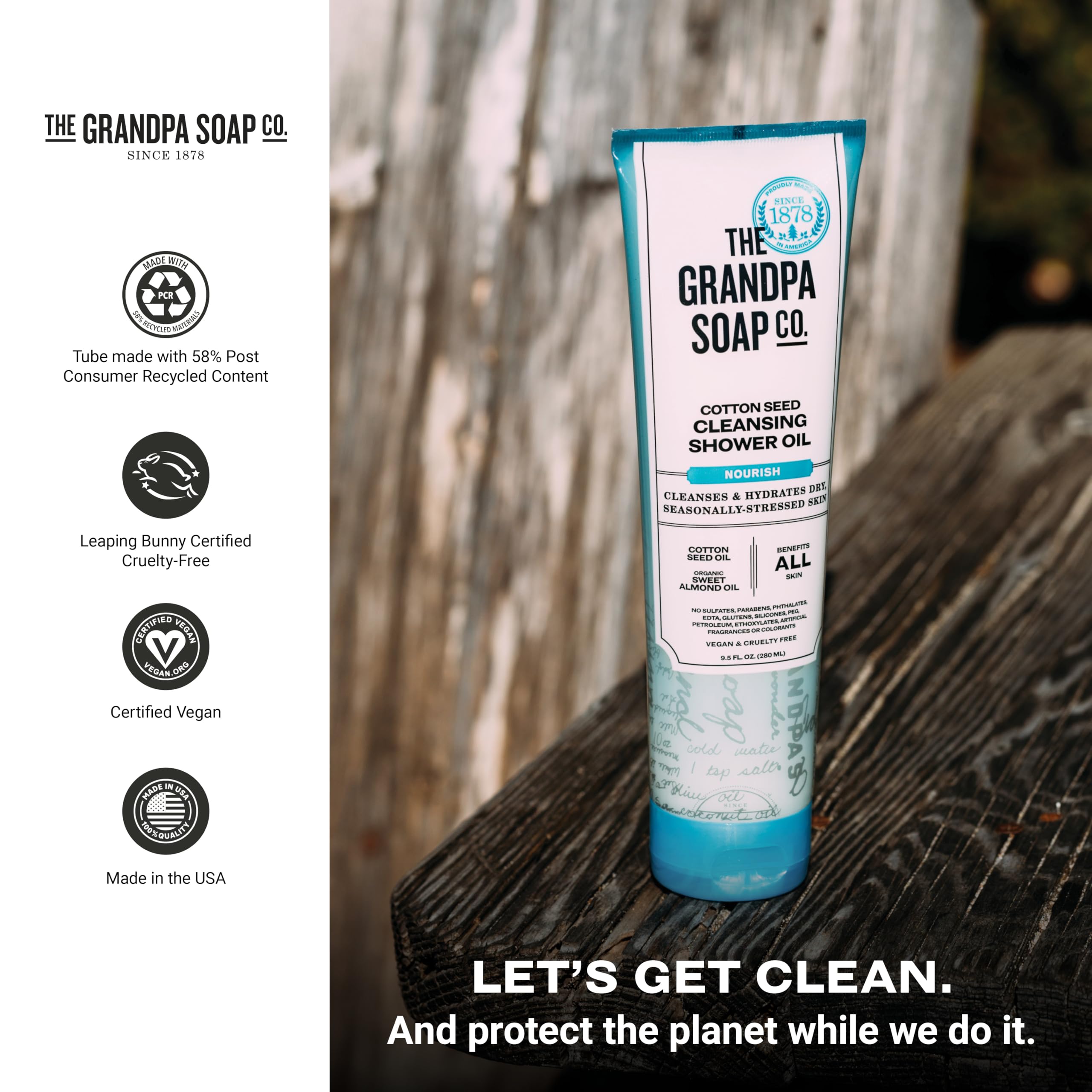Emballage tube The Grandpa Soap Company, pratique et respectueux de l’environnement.