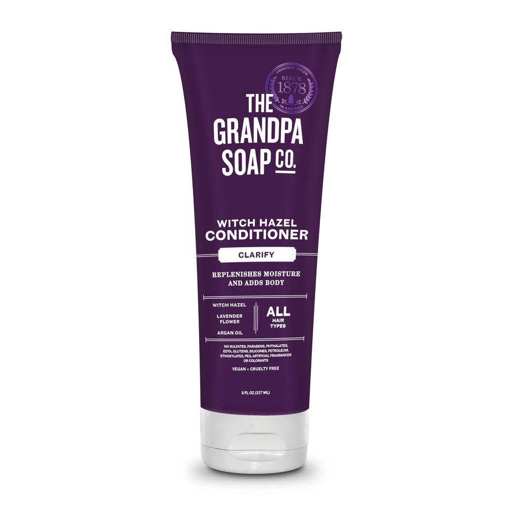 The Grandpa Soap Company hamamélis clarifiant – bouteille idéale pour revitaliser le cuir chevelu.