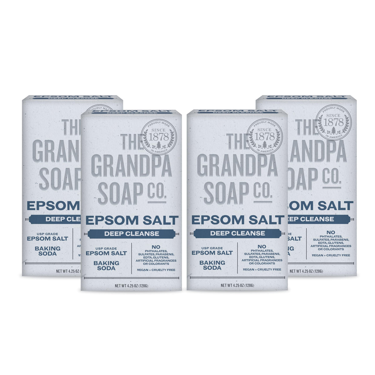 Savon-barre The Grandpa Soap Company au sel d'Epsom — emballage recyclable et soin quotidien