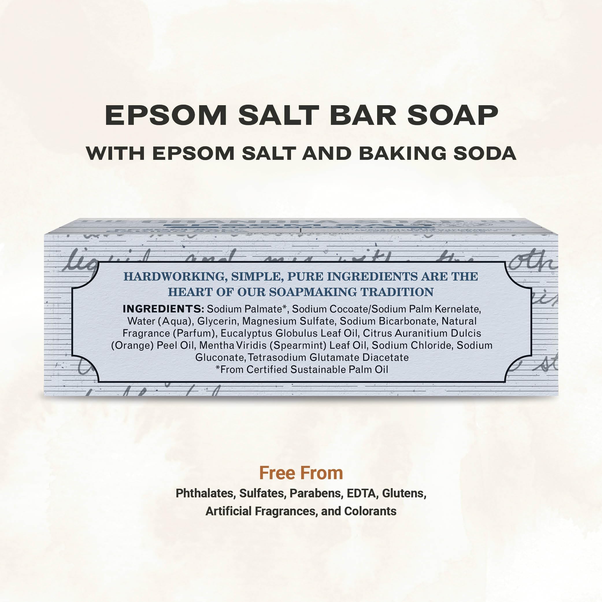 Texture riche du savon The Grandpa Soap Company au sel d'Epsom pour une peau nette