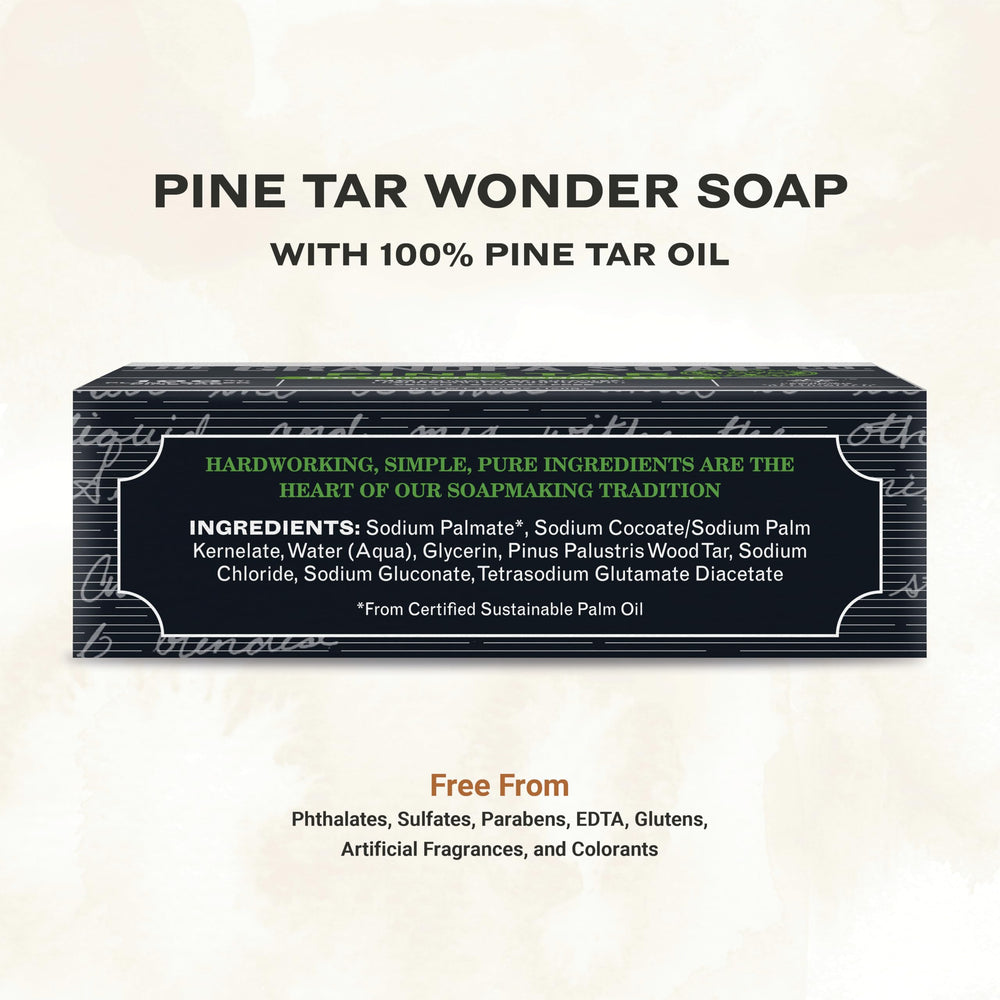 The Grandpa Soap Company – mousse dense du savon goudron-pin en gros plan.