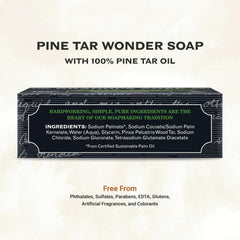 The Grandpa Soap Company – mousse dense du savon goudron-pin en gros plan.