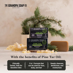 The Grandpa Soap Company – usage visage et corps du savon goudron-pin.