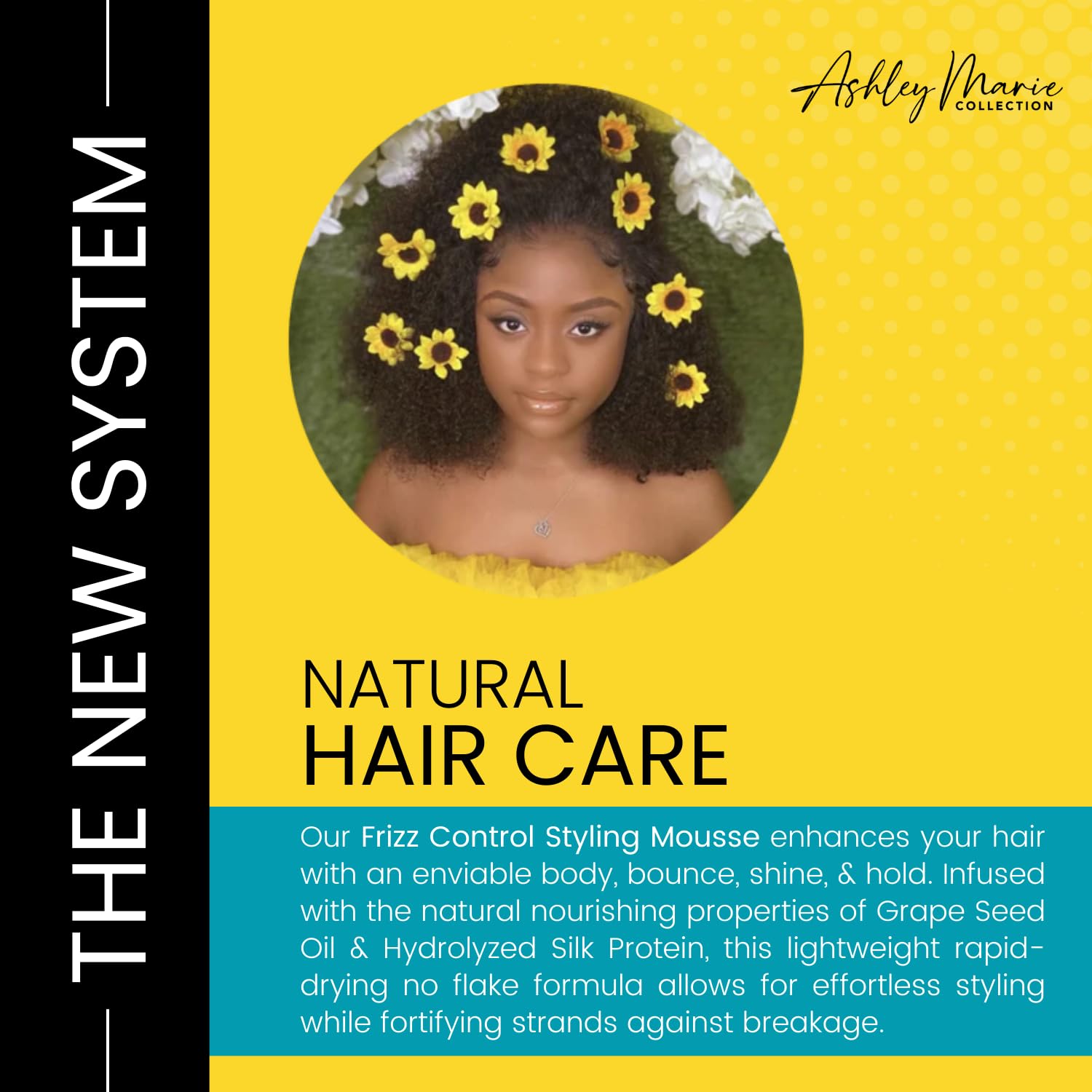 The Hair Diagram Ashley Marie Mousse séchage rapide: séchage rapide sans résidu.