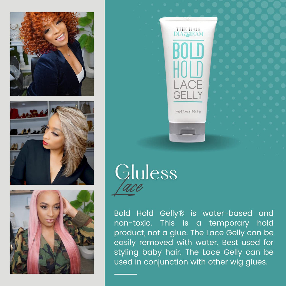 The Hair Diagram Bold Hold Lace Gelly – formule à base d’eau facile à nettoyer.