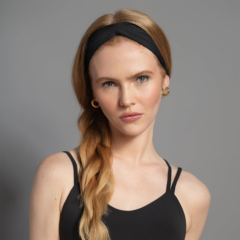 Bandeau The Hair Edit Lotus Band, deux façons de porter pour style et confort.