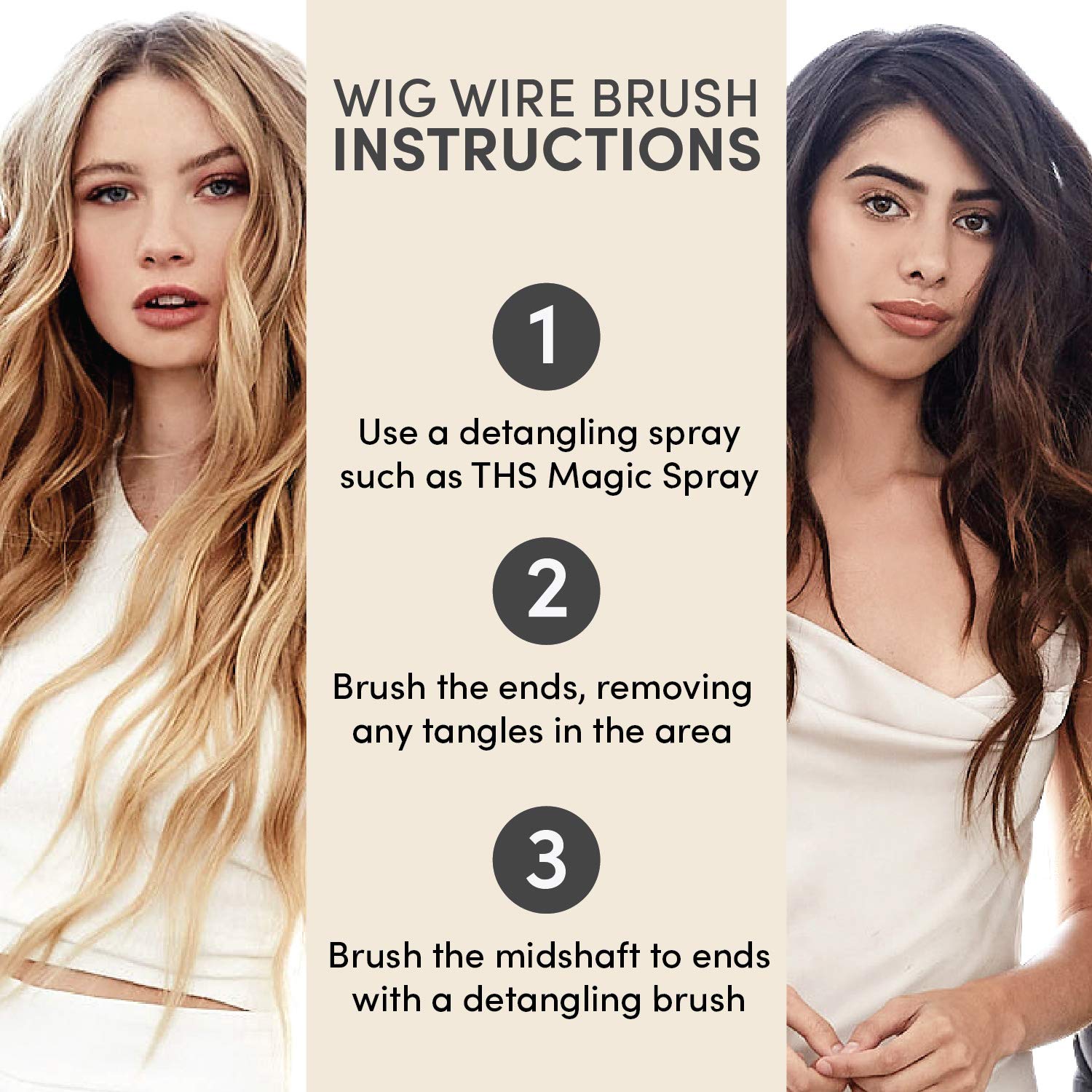 The Hair Shop: brosse detanglage metallique sans accrocs pour extensions et perruques.