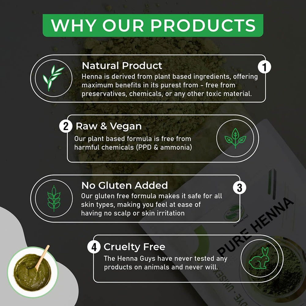 The Henna Guys – solution naturelle pour coloration sans éclaircissement des cheveux foncés.