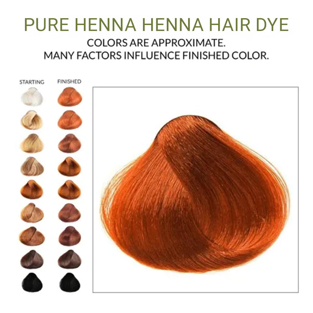 The Henna Guys couleur henné rouge naturelle, application douce et uniforme.