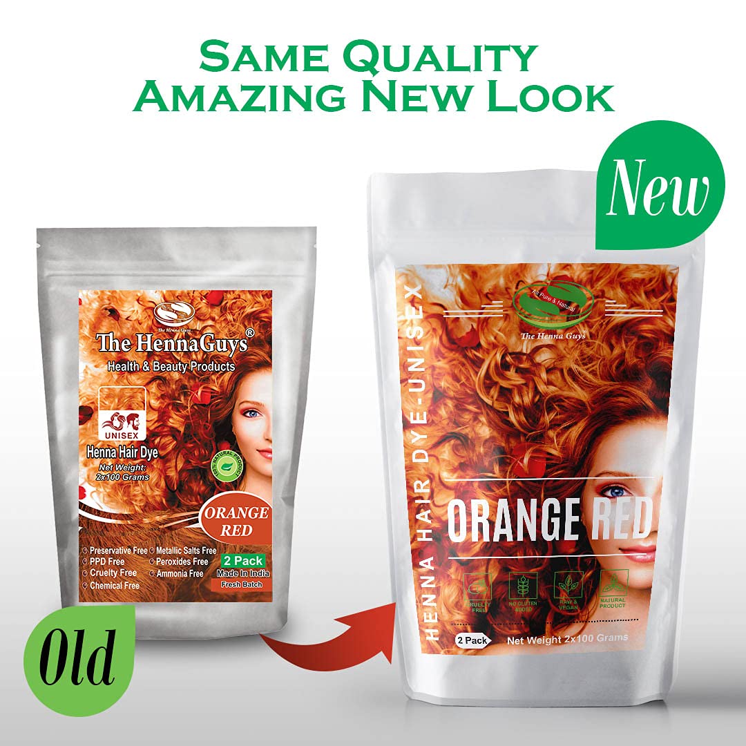 Résultat couleur rouge-orange naturelle sur cheveux avec The Henna Guys