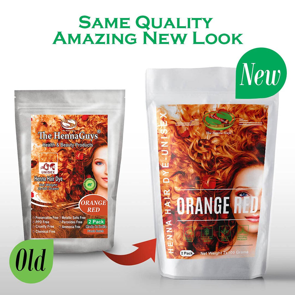 Résultat couleur rouge-orange naturelle sur cheveux avec The Henna Guys